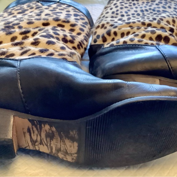 Cowgirl boots, western pony fur pattern, Italian leather, leather lined inside - Picture 15 of 15